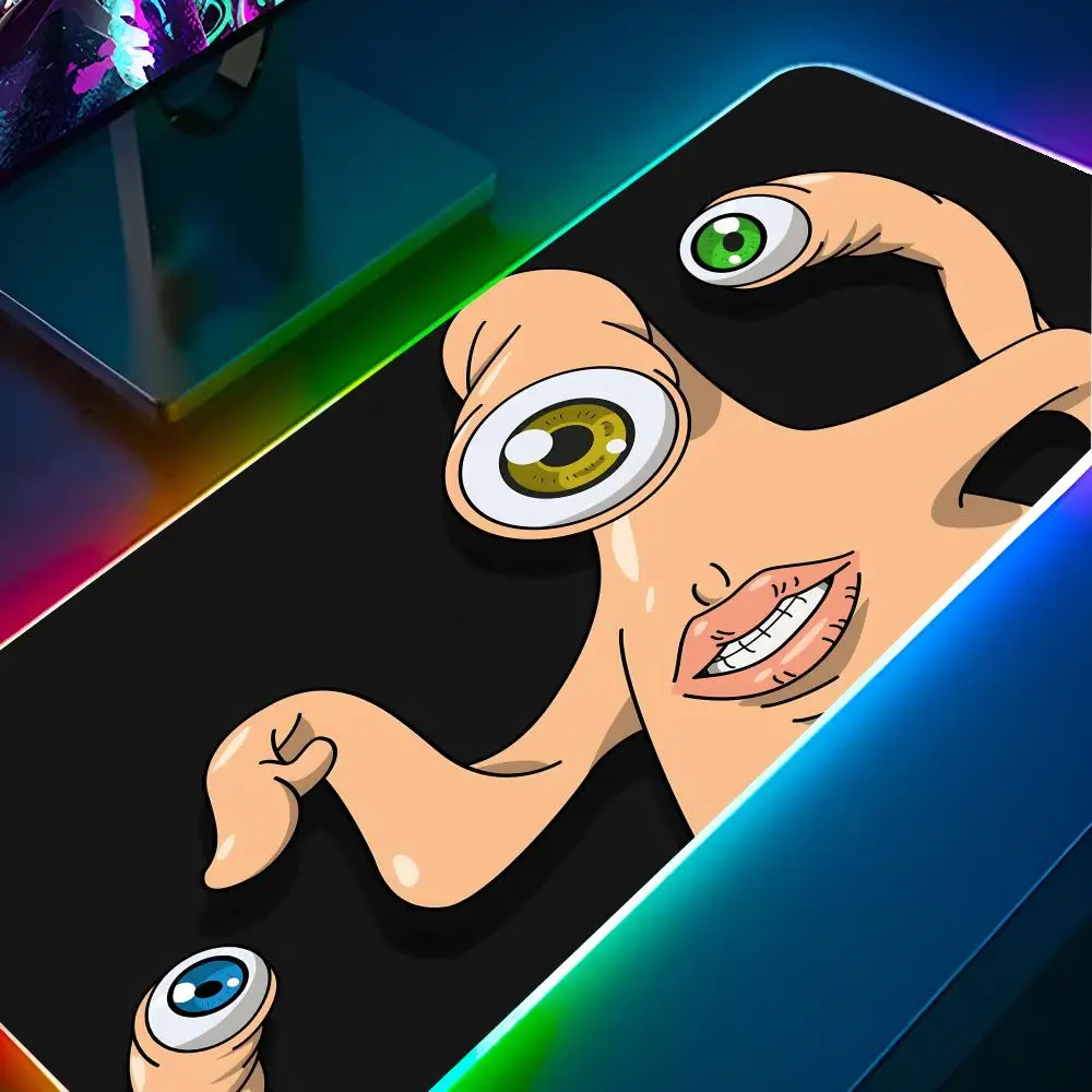 

Parasyte Mouse Pad RGB Pc Gamer Keyboard LED Glowing mause pad Mats Rubber Cute Cartoon Gaming Computer csgo lol pubg