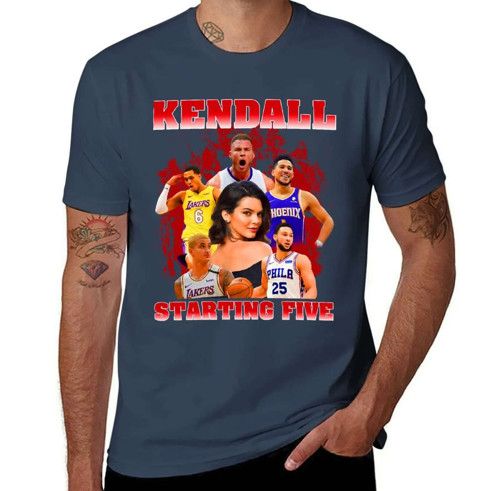kendall starting five 5 funny homor sarcasm T-Shirt man t shirt cotton high quality man t shirt graphic T-Shirt