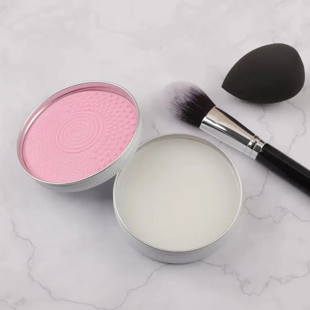 化粧ブラシクリーナーシャンプー石鹸固体ブラシクリーニングバー色石鹸化粧品の汚れた汚れを除去クリーニングパッドブラシと T6Y8