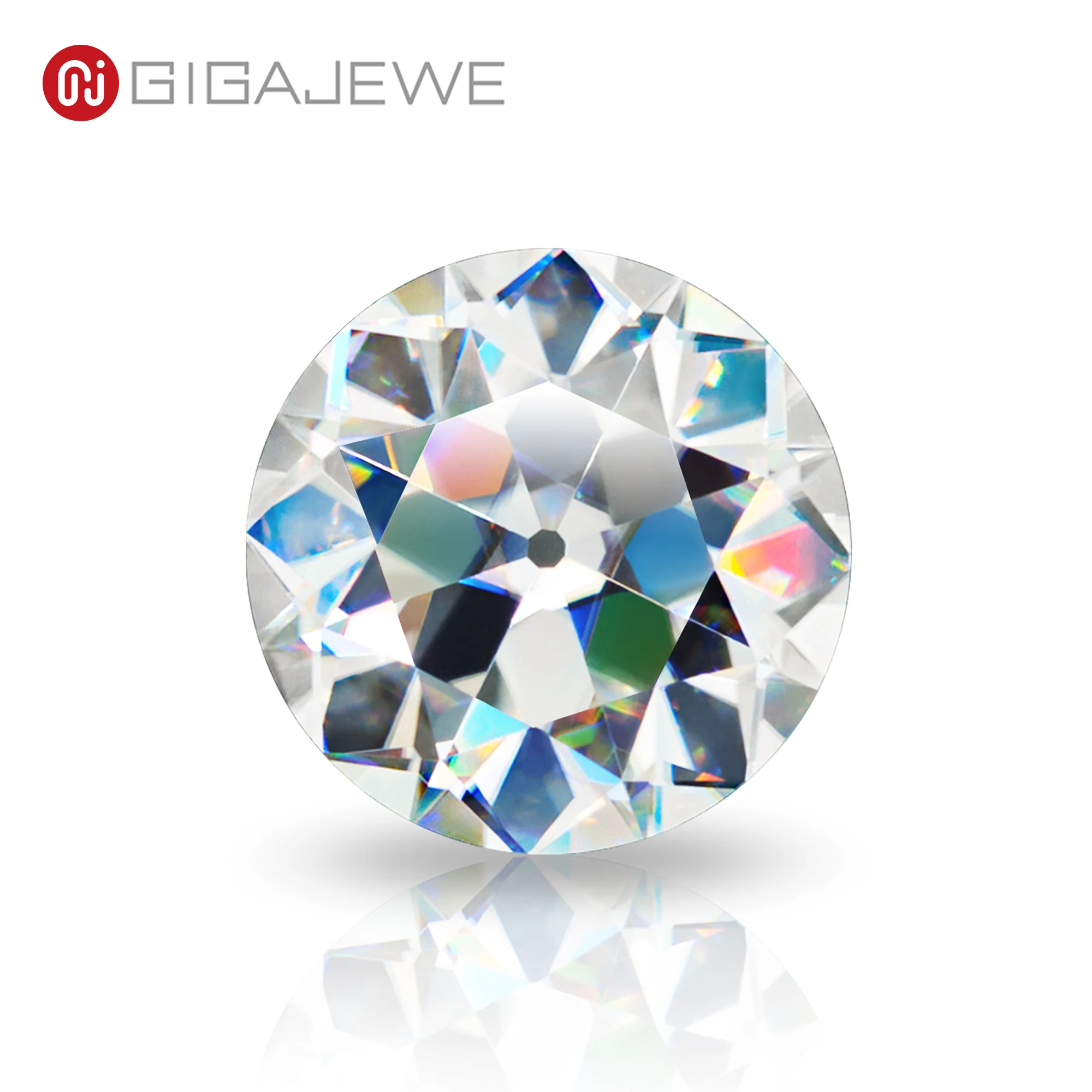 

GIGAJEWE Hand-Cutting Old European Cut Round White D VVS1 Moissanite Loose Diamond Test Passed Gemstone For Jewelry Making