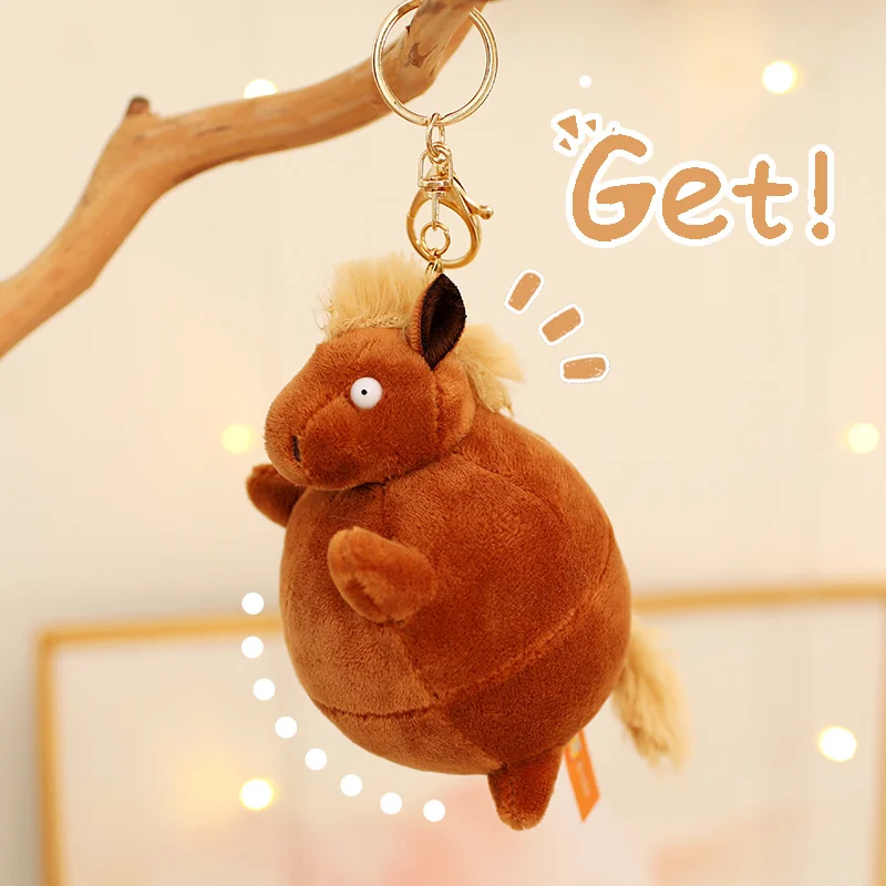 

Cute Cartoon Chubby Sheep Horse Plush Toy Anime Stuffed Animals Round Fat Unicorn Plushies Doll Pendant for Kids Gifts Decor