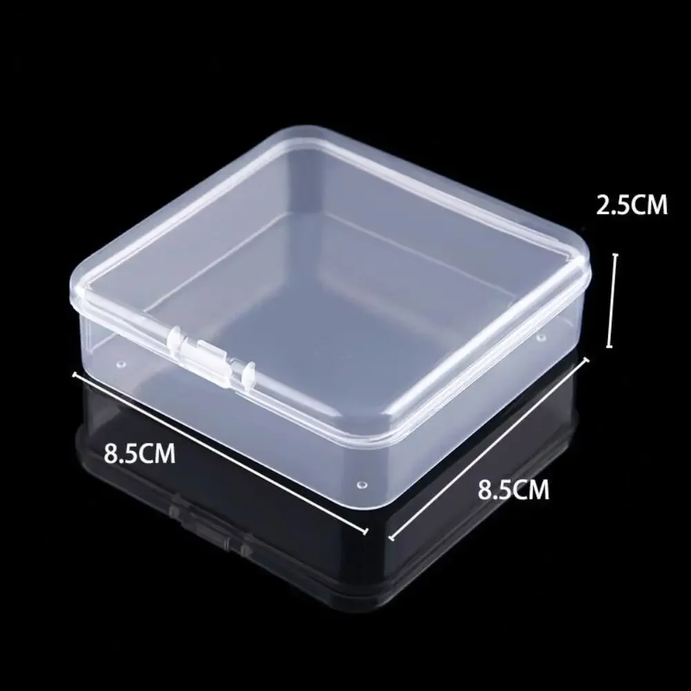 Square Plastic Storage Box Transparent Jewelry Beads Container Small Items Sundries Organizer Packing Case Fishing Accessories