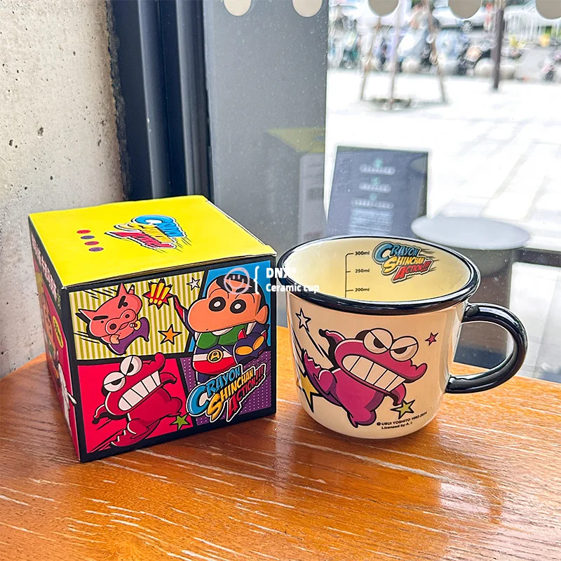 Crayon Shin-Chan Tasse en céramique, Nohara Shiro, Couple mignon, Tasse à eau, Tasse de petit déjeuner, Dessin animé, Tasse à café de bureau, Tasse à lait, Cadeau de vacances