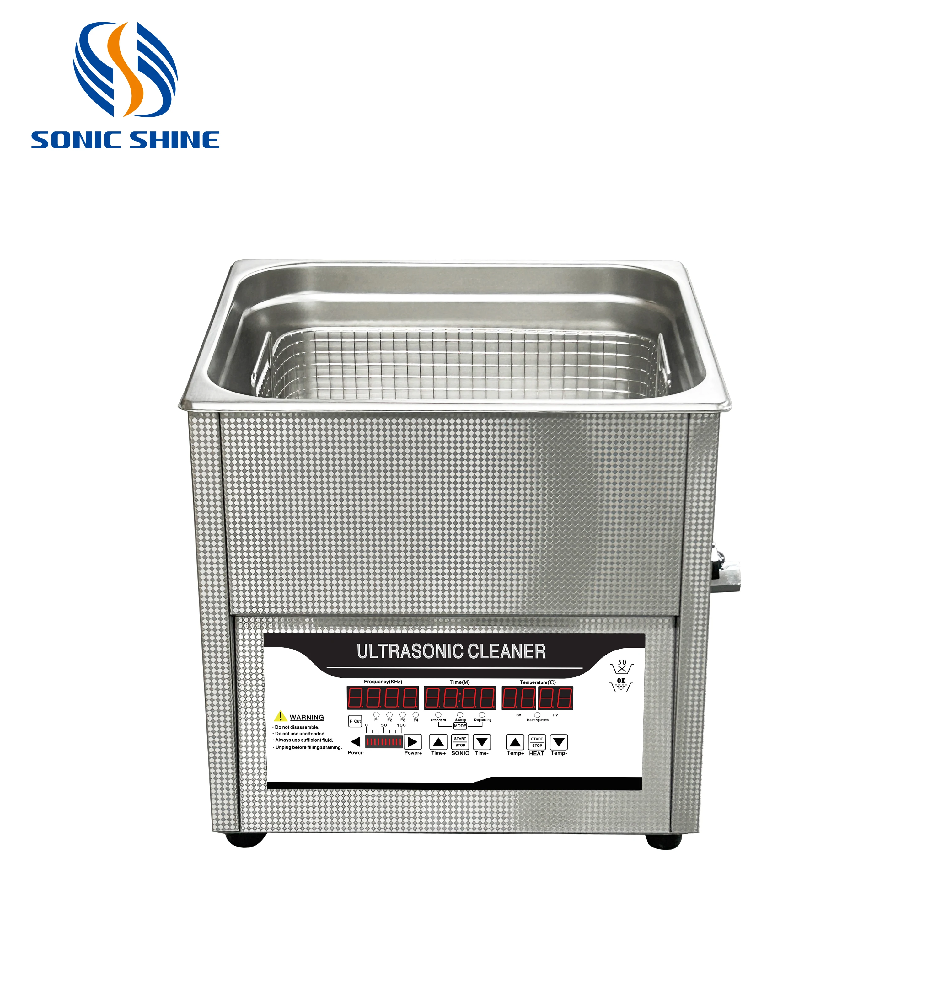 

15L Electric Fuel Ultrasonic Cleaning Equipment For Various Industrial Spare Parts & Engine Washing Machine Stainless Tank