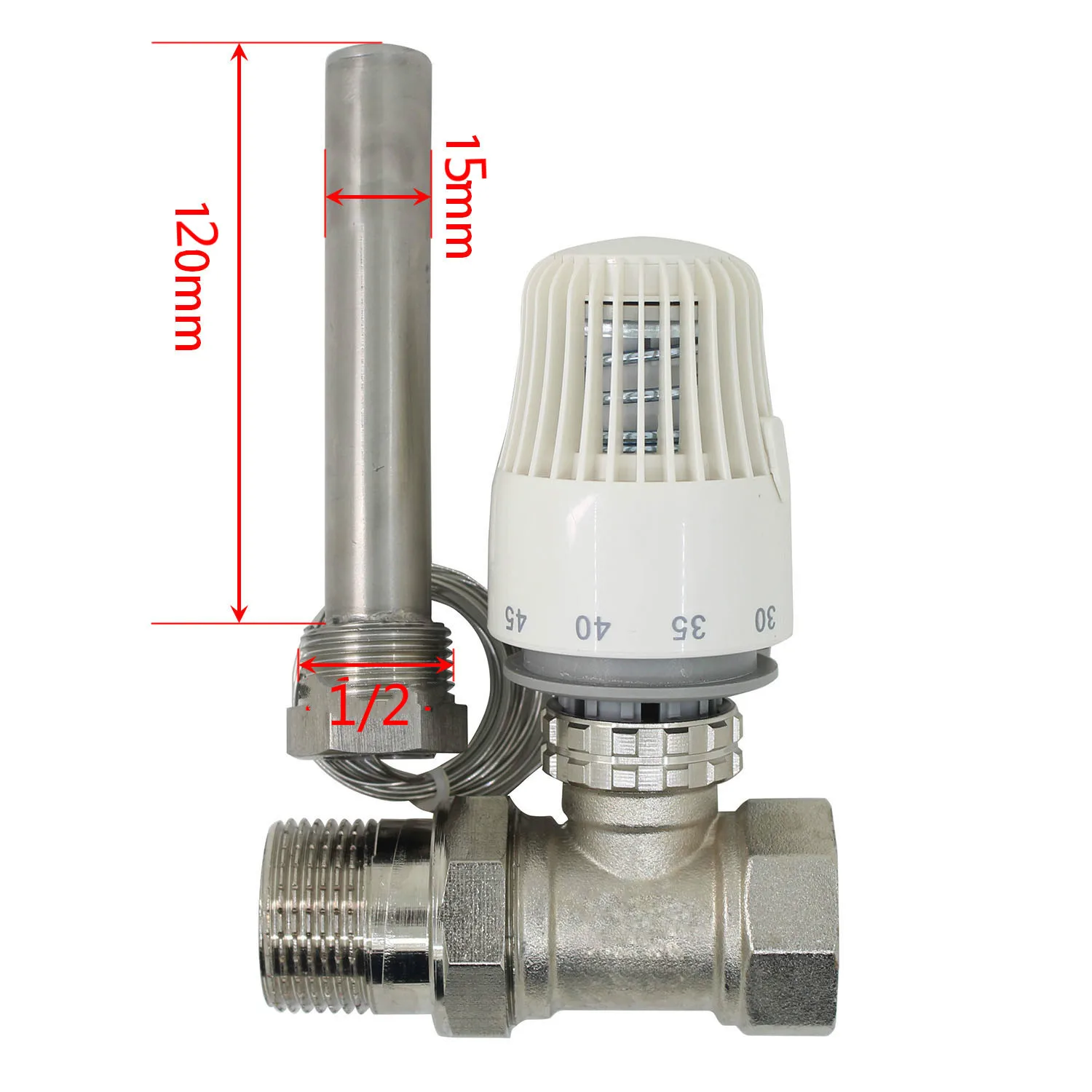 30-70 Degree Control Floor Heating System Thermostatic Radiator Valve M30*1.5 Remote Controller 2 Way Valve DN15 DN20 DN25 DN32