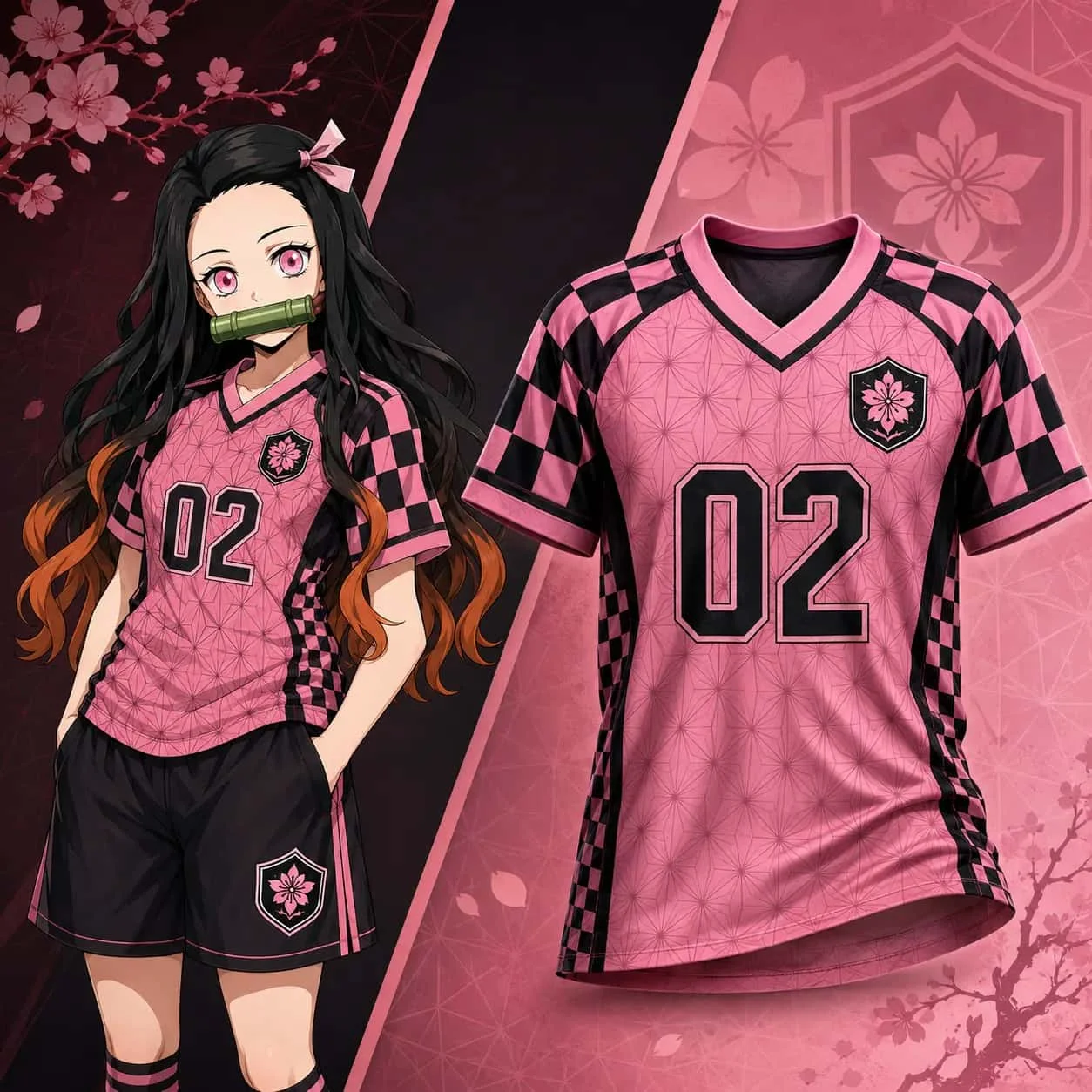 Male and Female Anime Ghost Killing Blade Series You Douzi Sports Jersey Breathable Anime Short Sleeve Shirt Parent-child Outfit
