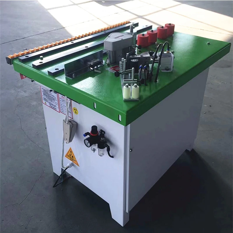 Woodworking Machinery Desktop Manual Double-Sided Gluing and Edge Sealing Machine for Irregular Panels with Pneumatic  Pedal