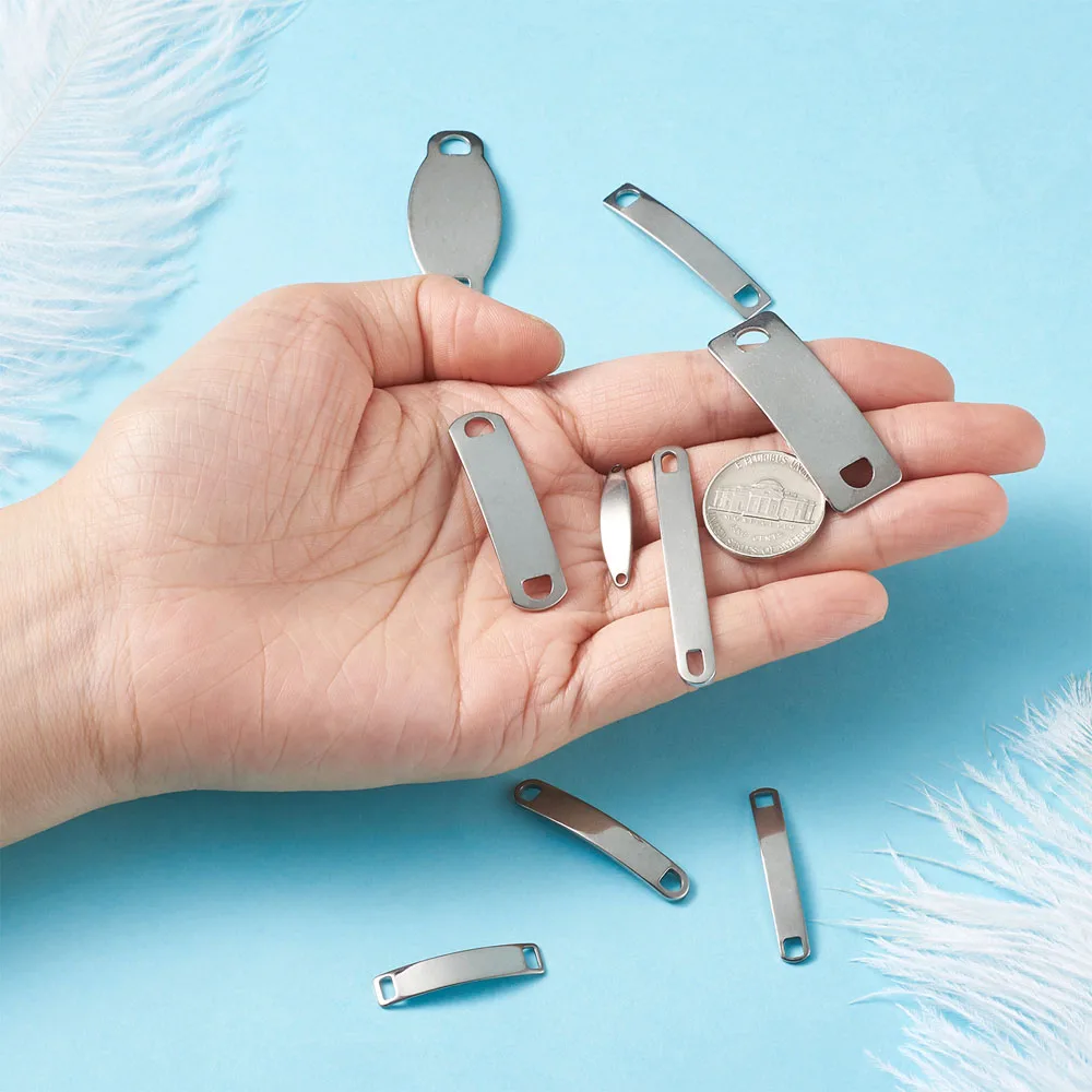 

45 шт./кор. прямоугольные звенья из нержавеющей стали 304, разъемы из нержавеющей стали цвета для браслета, аксессуары для изготовления ювелирных изделий своими руками