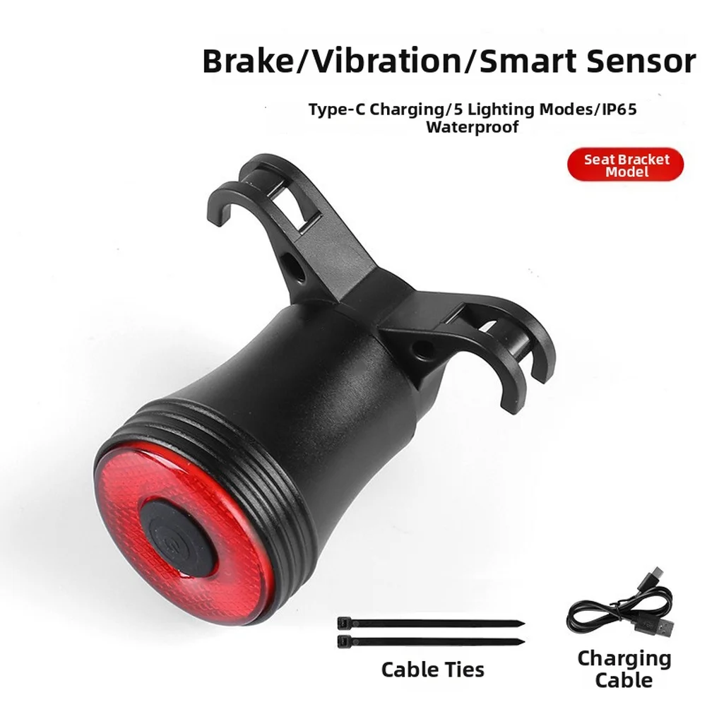 Aluminum Bike Taillight for Night Safety Compact 4.4 x 3.4 cm Design Easy Installation No Tools Required for Most Frame Types