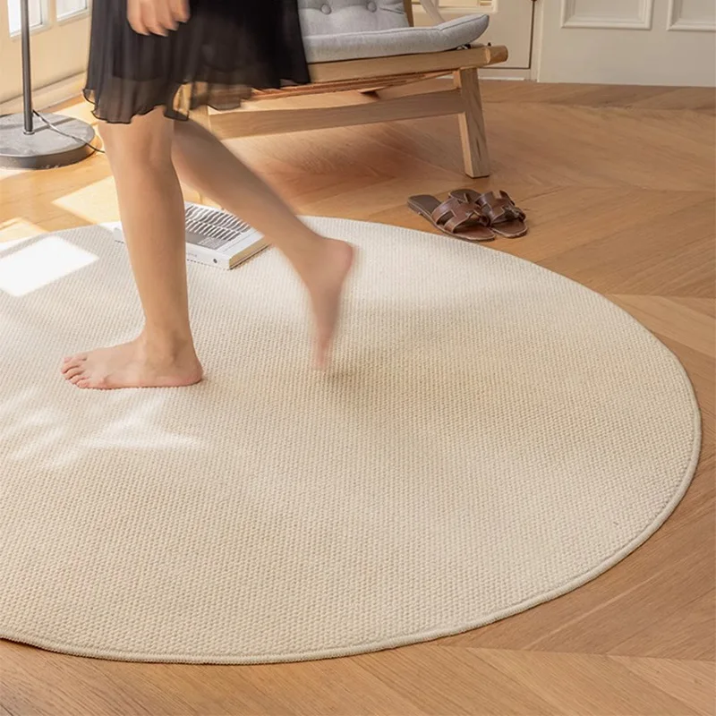 

Round carpet bedroom solid color pineapple ring cloakroom bedside blanket sofa coffee table floor mat high sense