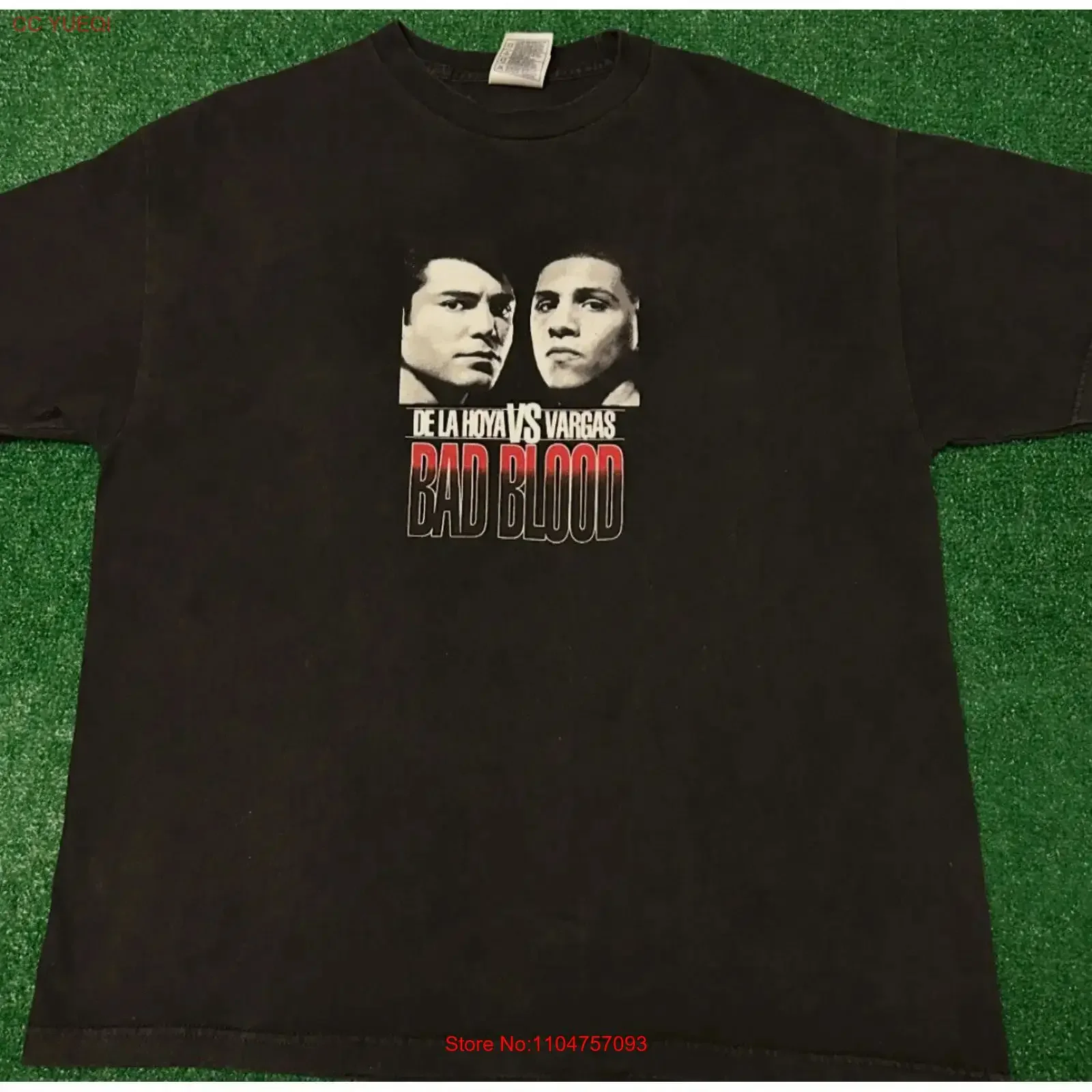 Vintage Oscar De La Hoya Boxing Vs Fernando Vargas Bad Blood T Shirt Mens Size XL vintage Washed graphic Slightly Comfortable