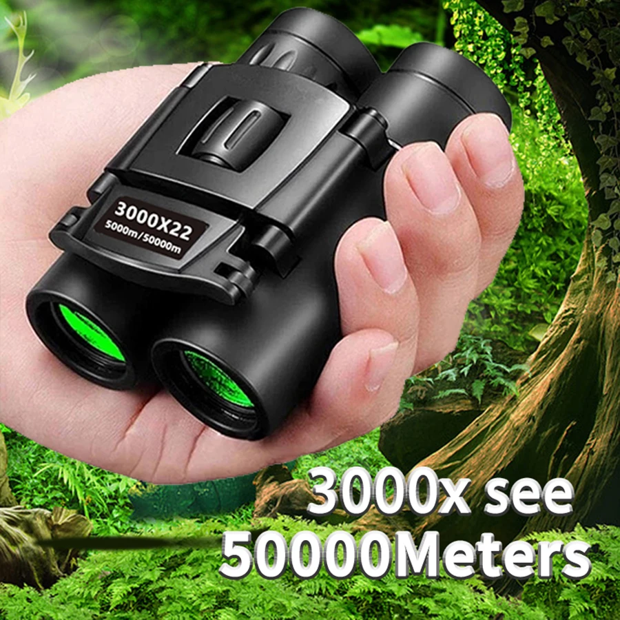 Binoculars 3000x22 Telescope IPX4 Waterproof Bak4 Prism Portable Optional Holder For Hiking Hunting Camping Bird Watching