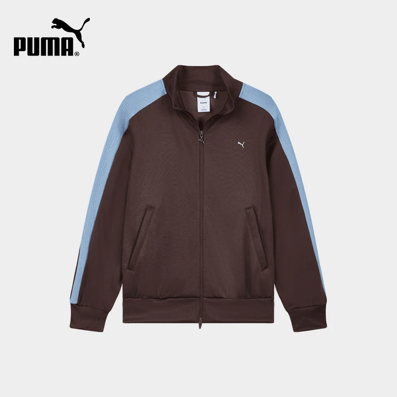 Puma genuine women's loose retro sports stand up collar long sleeved jacket jacket 638015-13