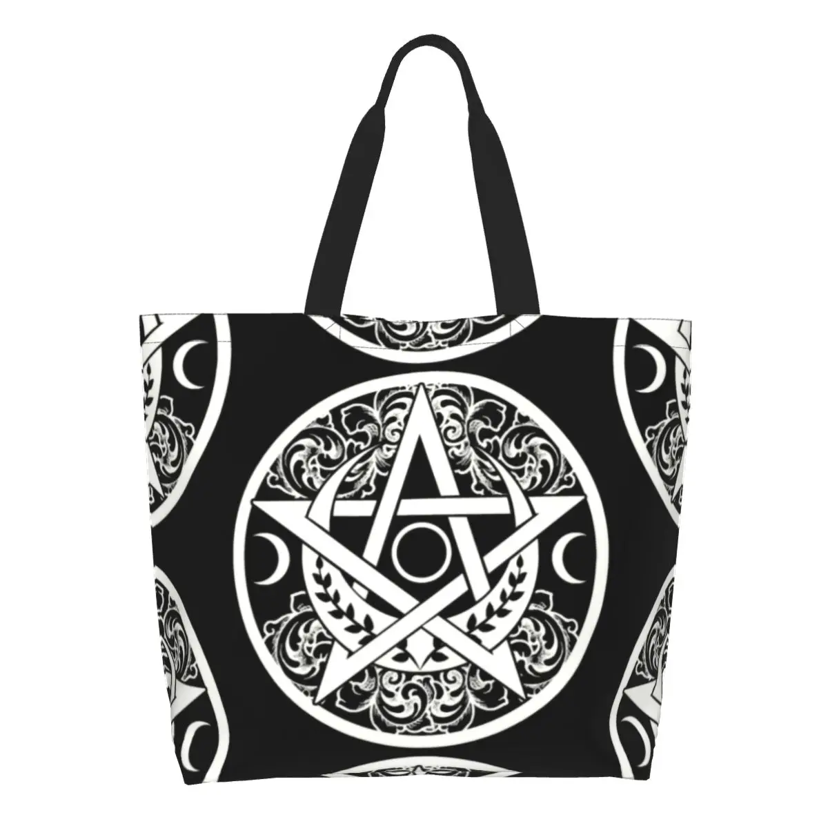 

Сумка-тоут для покупок Pentacle, парусиновые сумки на плечо с тремя лунами и Богинями, вместительные сумки
