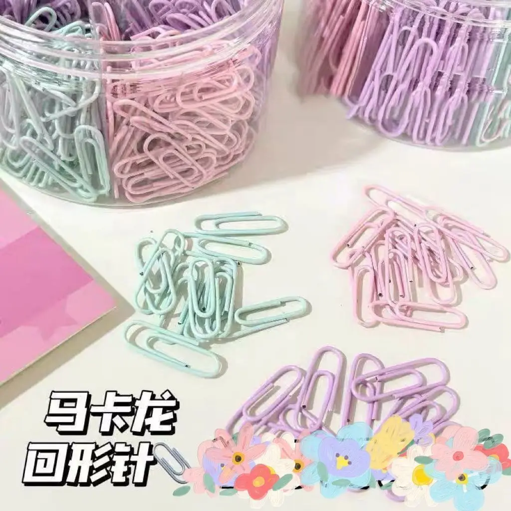 Macaron Colored Paper Clips Pastel 2 Inches Jumbo Large 200pcs Big Cute Paper Clips for Office Supplies Durable and Rustproof