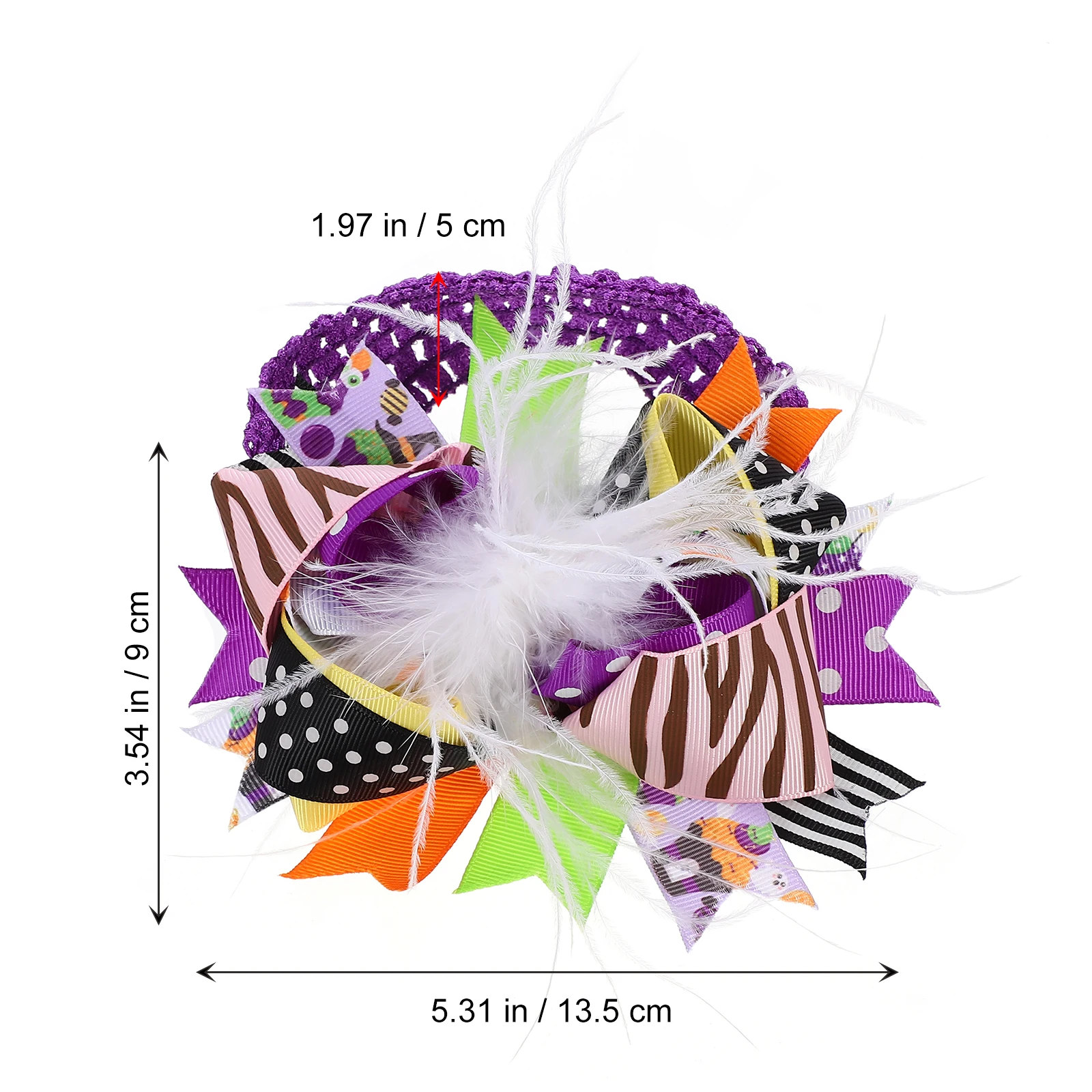 

2Pcs Bow Knot Headband Baby Girls Halloween Tiara Hair Band Elastic Clip Soft Skin Protection for Newborn Toddlers Baby Shower