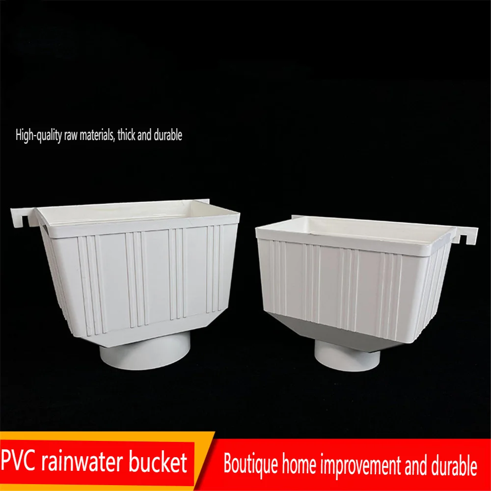 Pvc Water Rain Collection Gutter Downspout Thickened Drain Pipe Outdoor Rainwater Conductor Lead Air Filter L24052