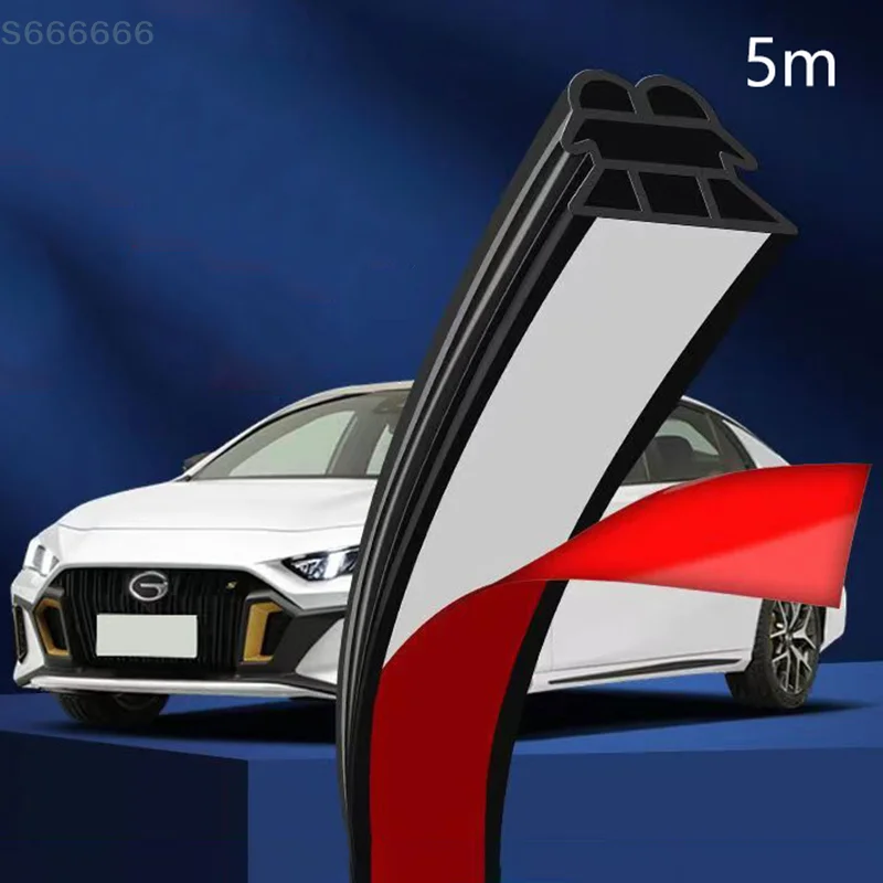 5 متر/مجموعة العالمي عزل الصوت شرائط الطقس ملحقات عازلة للصوت شرائط عزل السيارة ثلاثة طبقة سميكة ختم الشريط #6