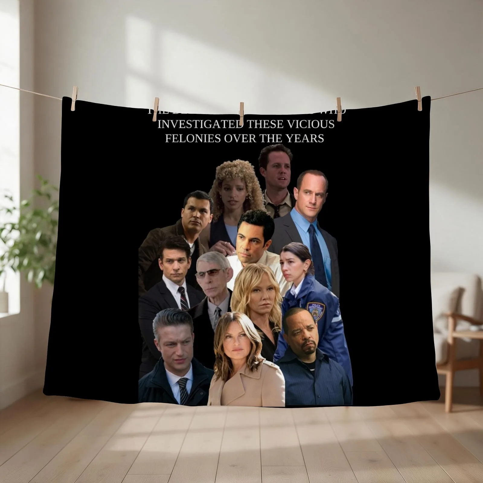 SVU Dedicated Detectives Throw Blanket couch cozy soft plush fuzzy picnic outdoor blanket
