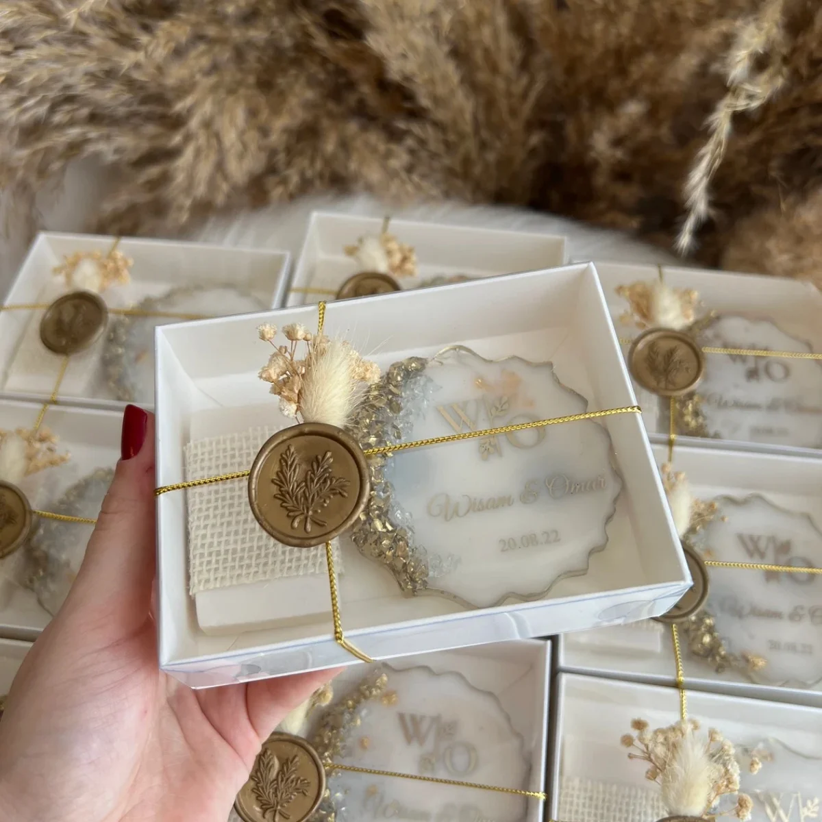 

Магнитное мыло из эпоксидной смолы, персонализированные свадебные сувениры