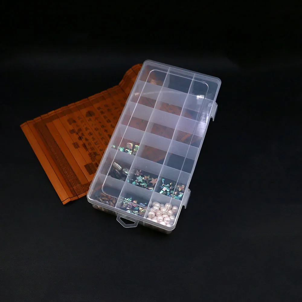 

Large-sized Multi-compartment Hardware Parts Compartment Box Nail Art Ear Studs Necklace Bracelet Storage Jewelry Plastic Box