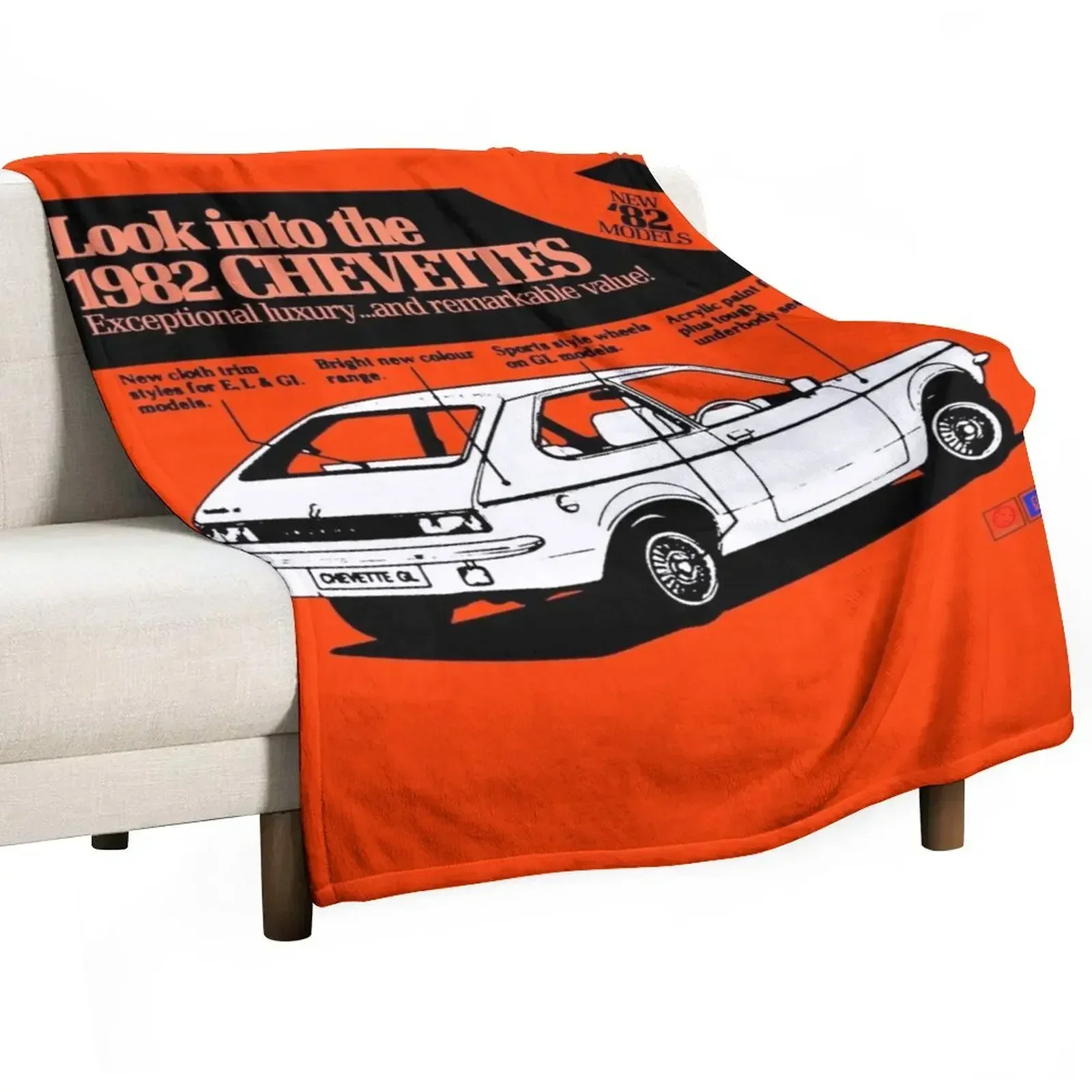 CHEVETTE 1982 Manta decorativa elegante, regalo para amigos, compañeros de habitación