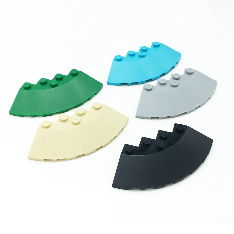 50G/11PCS Building Block Part 95188 MOC Round Corner Brick 6x6 with 33° Slope & Facet Cutout Educational DIY Toy Particle