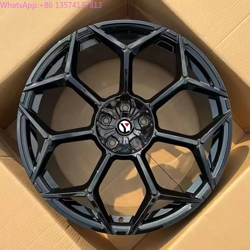 

YXQ Gloss Black Machine Face 23 24 Inch PCD 5-130 Custom Forged Aluminum Alloy Wheel for Luxury Car