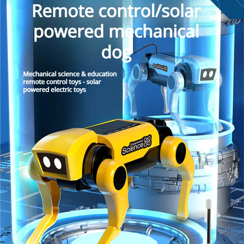 New Science and Education Solar Powered Dog Toy Steam DIY Experiment Puzzle Electric Remote Control Toy Gift