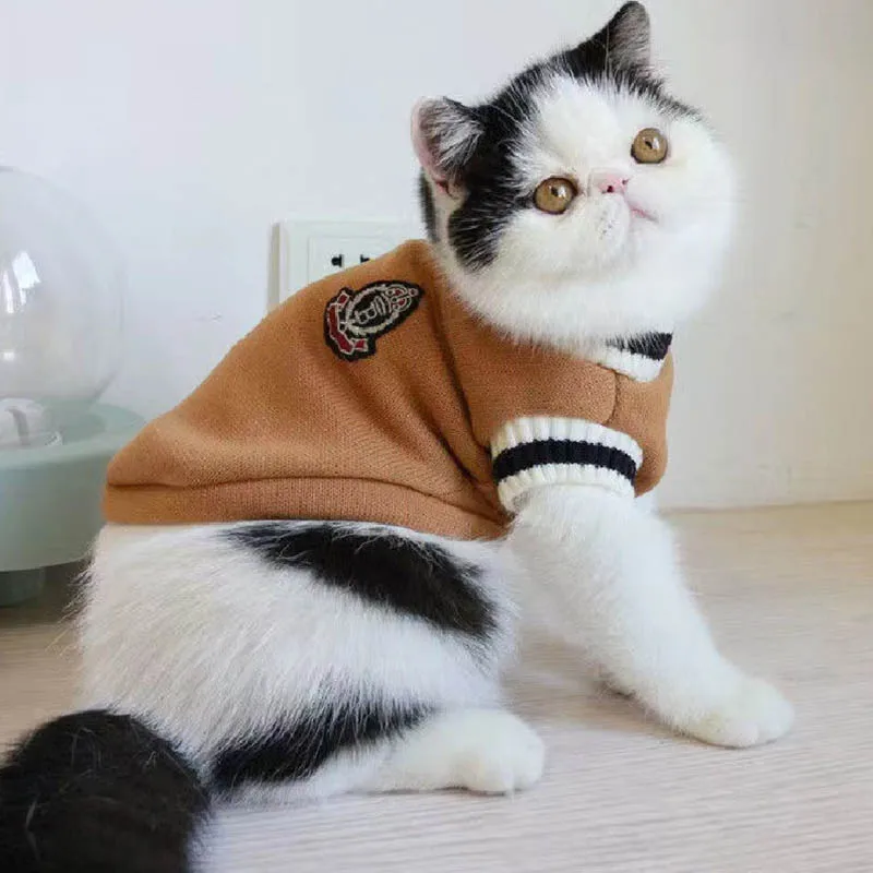 Cat Dog Sweater Pullover Winter Pet Clothes for Small Dog Cat Vest Puppy Jackets Pet Cat Clothing Kitty Costumes Ubranka Dla Psa