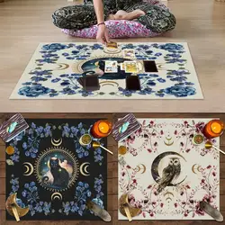 Mystical Cat Altar Cloth Alter Cloth Tarot Spread Cloth Tarot Reading Cloth Botanical Tarot Mat Witch Altar Game Card Pad