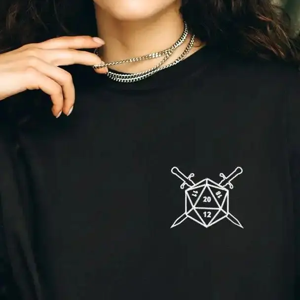 

Embroidery Geometric Polyhedron Cool Minimalist Design Y2K Women‘s Clothes Cotton Casual Crew Neck Graphic Colorful Tee