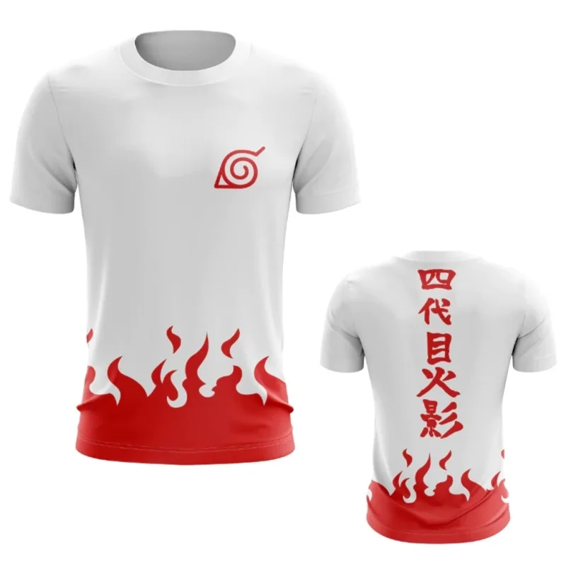 2026 Summer New Arrival Naruto Fourth Hokage T-shirt, Anime Print, High Street Trend, Loose Fit, Breathable Short Sleeve, Unisex