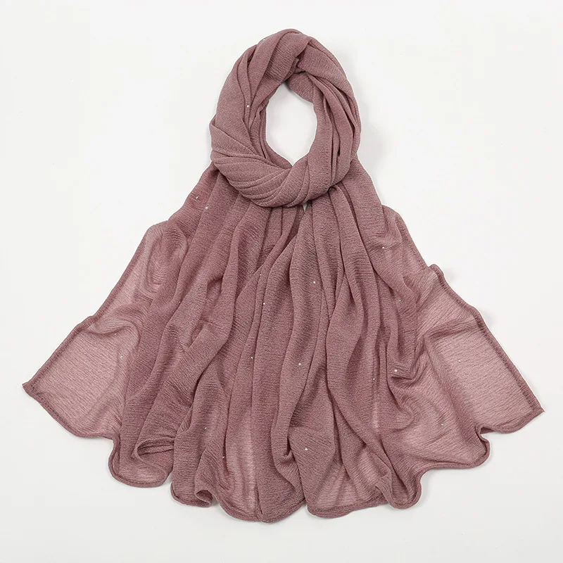 

New Plain Lurex Scarf Shawl Glitter Shimmer Muslim Woman Hijab Lady High Quality Wrap Stole Wrinkle Rhinestone Scarves Stoles