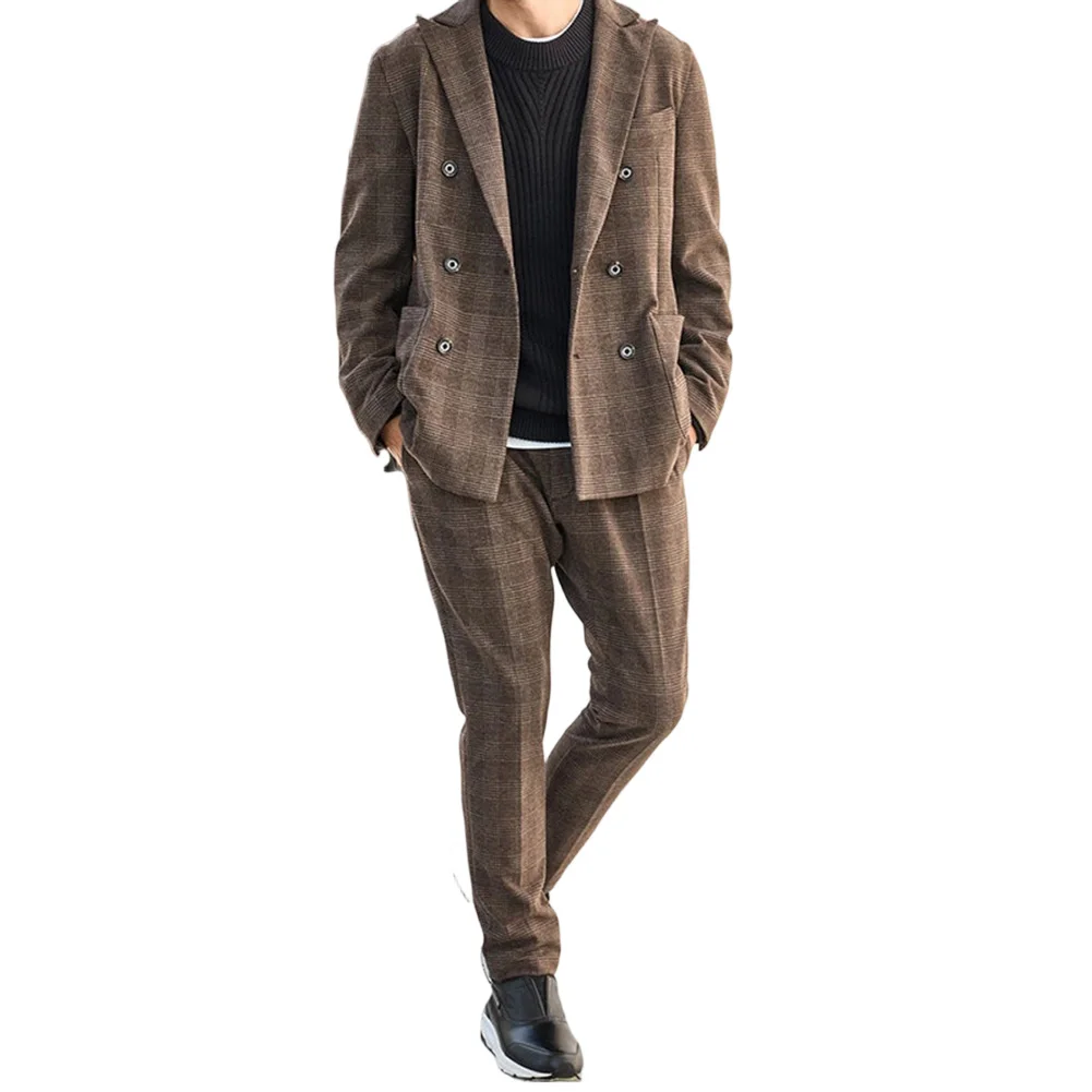 

British Style Men Blazer Men's Retro Jacket Casual Business Jacket 30 Spandex Material Ideal For Business Attire