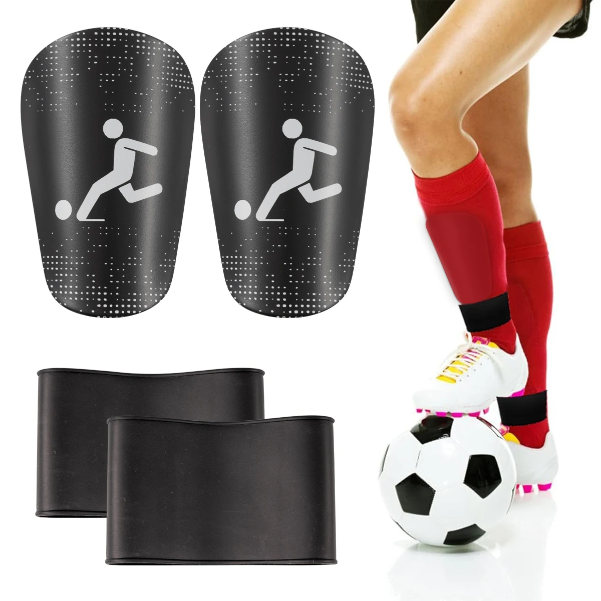 واقيات أرجل كرة القدم للبالغين والمراهقين والأطفال، واقيات أرجل رياضية لكرة القدم للمسابقات والتدريب، حماية كرة القدم #1