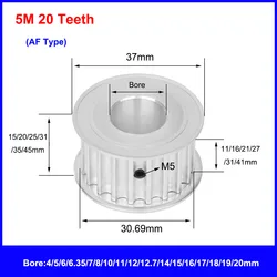 1PCS HTD 5M Timing Pulley 20 Teeth Synchronous Belt Wheel Width 11/16/21/27/31/41mm Bore 4mm-20mm Transmission Parts
