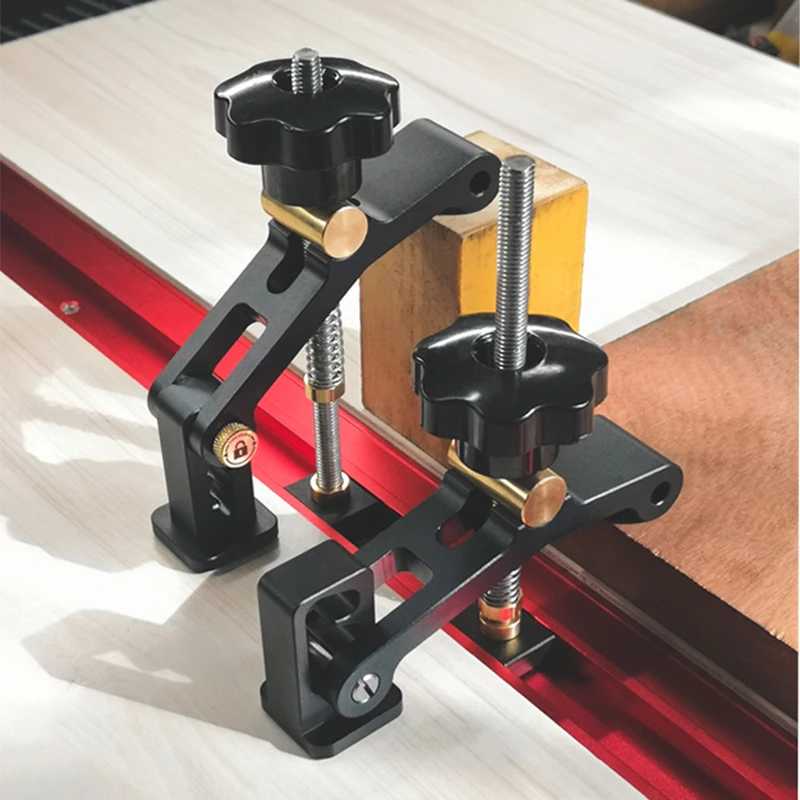 Woodworking Chute Pressure Plate Clamp fast Positioning Clamp Compact Positioning 45 Type 30 Type T-track Slide Blocks DIY Tool