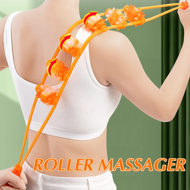 

Plastic Back Puller Fitness Thin Back Shoulder Waist Massager Manual Roller Massage Gua Sha Tools Back Massage Artifact