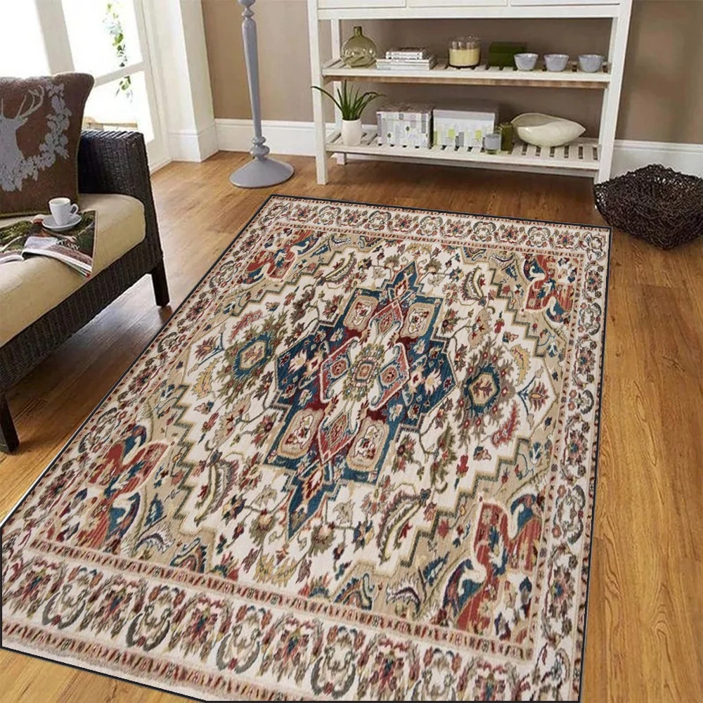 

Retro Ethnic Carpets for Living Room Large Area Rugs Home Decor Hallway Boho Carpet Moroccan Bedroom Beside Floor Mat Luxury