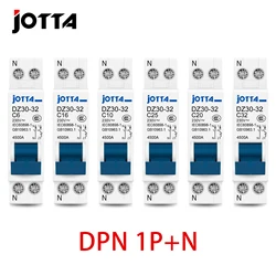 JOTTA DPN 1P + N Mini wyłącznik automatyczny MCB 6A10A 16A 20A 25A 32A Montaż na szynie Din Miniaturowy wyłącznik powietrza do użytku domowego