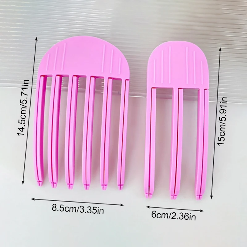 New Hair Care Roots Natural Fluffy Hair Clip No Heat Plastic Hair Curler Twist Styling Diy Tools 3/ 6 Teeth Comb Fluffiness Tool image 6
