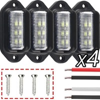 6 LED License Plate Lights for Car Truck RV Trailer Van Universal License Taillight Waterproof Rear Lamp 12V