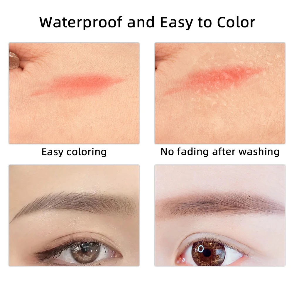 

1 Set Waterproof Eyebrow Tattoo Pen Dark Brown Eyebrow Positioning Pencil Sharpener Portable Makeup Brow Pencil Natural Color