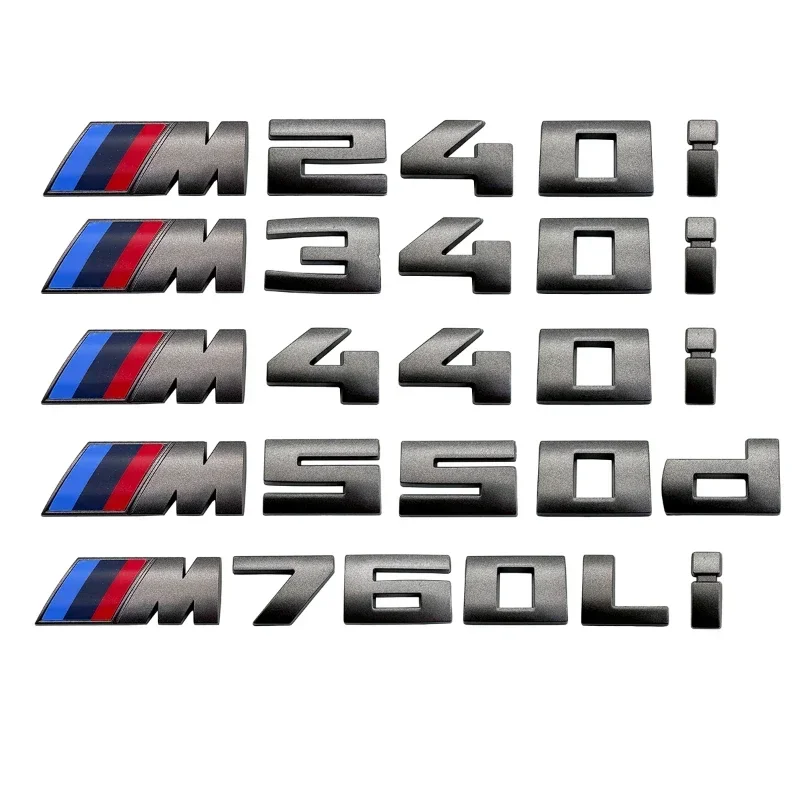 For BMW M 5.5cm Sticker M135I M240D M340I M550D M440D M135D M760LI M140D Modified Digital Displacement Standard ABS Rear Logo