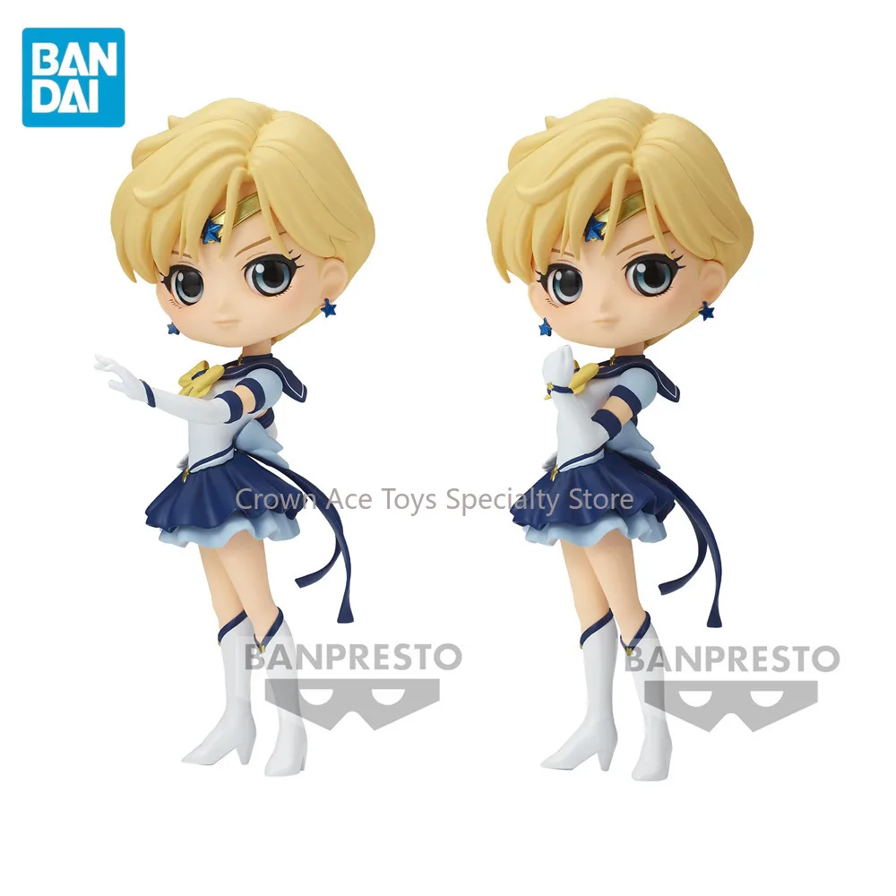 Bandai Banpresto Sailor Moon Sailor Uranus Tenoh Haruka Q posket Anime Manga Figures Trendy Ornament Toy Model Kids Holiday Gift