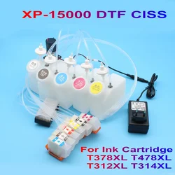 XP 15000 Ciss Epson Ciss Dtf tanque de tinta blanca XP15000 para Epson XP-15000 DTF con mezclador agitador tanque de tinta a granel suministro adaptador de corriente