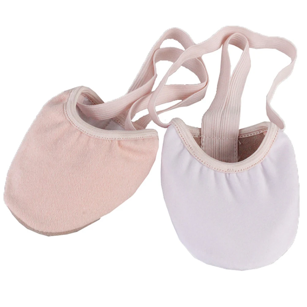1 زوج شريط مرن نصف أحذية الرقص عدم الانزلاق الباليه حذاء مزود بفتحة للأصابع لليوجا الرقص قاعة الجاز التدريب الكبار حجم 39 #4