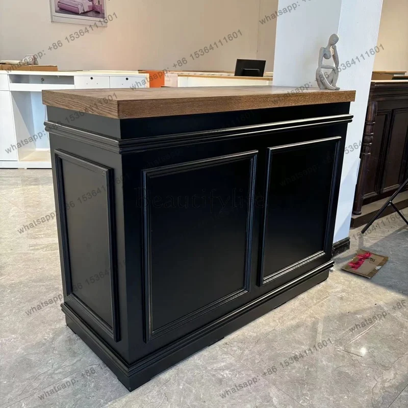 XX.Salon Wood Reception Desks Welcome Restaurant Hotel Reception Desks Company Modern Mostrador De Tienda Commercial Furniture