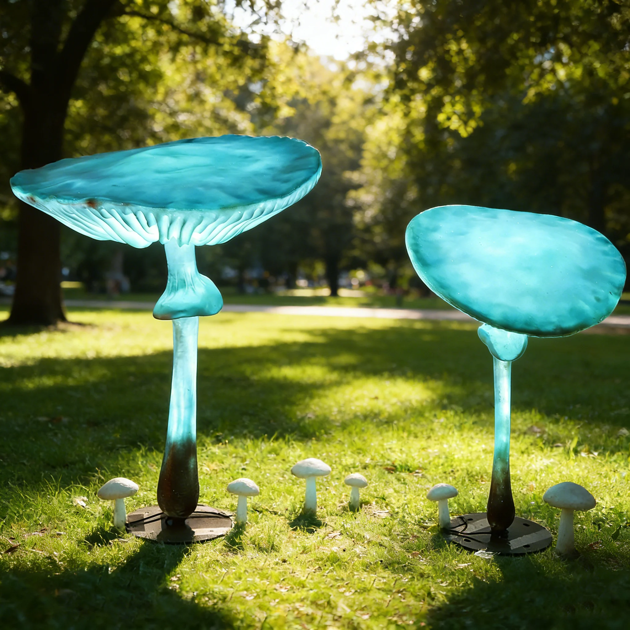 Outdoor IP65 Waterproof Luminous 95 106CM Garden Villa Decoration LED Path Light Mushroom Light